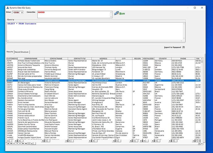 runtimedynamicsqlquery