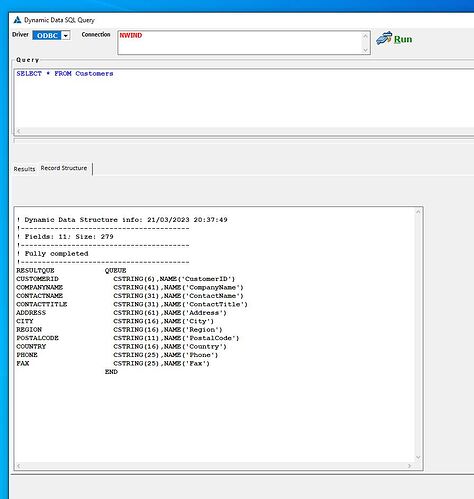 runtimedynamicsqlqueryqueuestructure